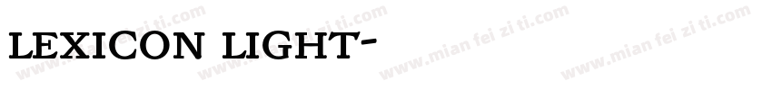 lexicon light字体转换